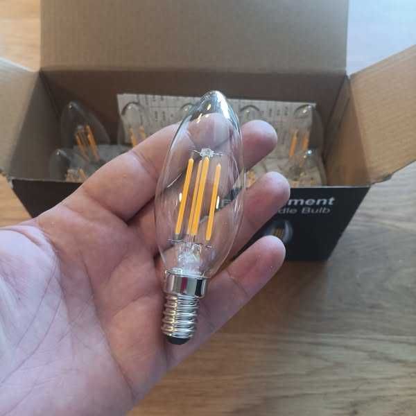 НОВ! Комплект 10 бр. LED крушки E14 4W, димиращи