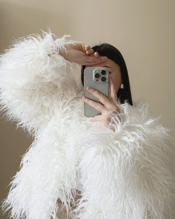 ново дамско палто косъм