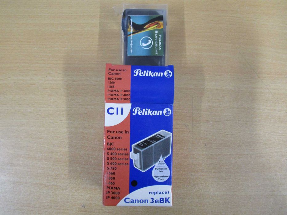 Cartuș negru sigilat Pelikan C11 27ml pt Canon BjC 6000, Pixma iP 4000