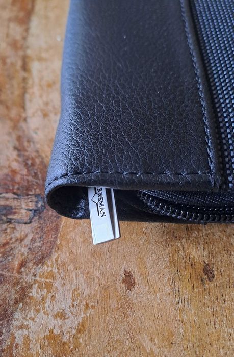 папка луксозна за документи черна с цип Марксман Marksman Размер А4