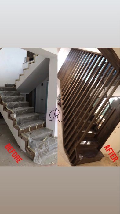 Scara interioara lemn masiv