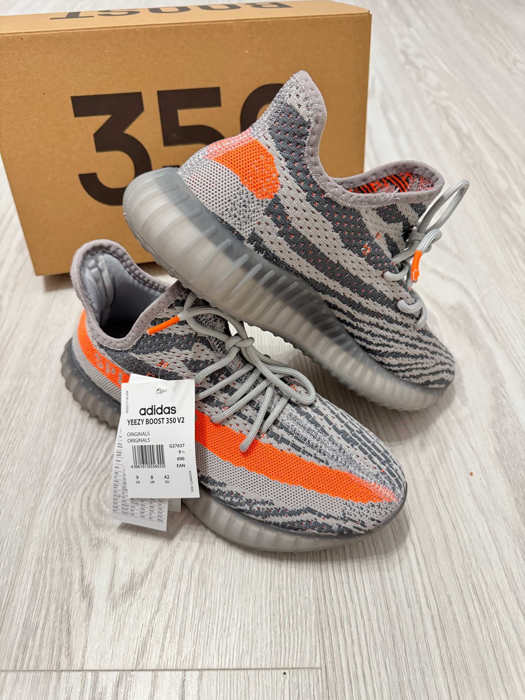 Adidasi Yeezy Boost 350 V2, SNEAKERS NOI, Full Box - Black / Gray /Bej