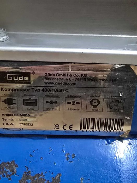 Компресор за въздух GŰDE 400/10/50C