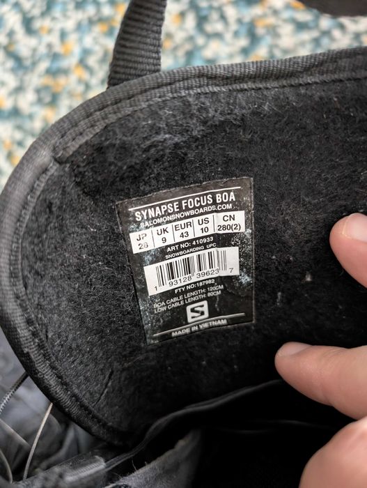 Booti Salomon Synapse focus boa 43