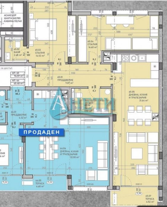 Продава се Тристаен апартамент в София, Сухата река - 120 кв.м за 1906 €/кв.м - Снимка #1