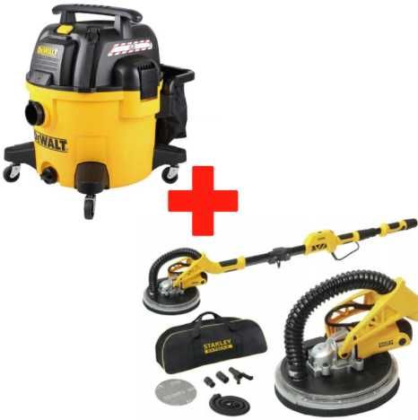 Шлайфмашина Stanley SFMEE500S + Прахосмукачка Dewalt DXV34PTA