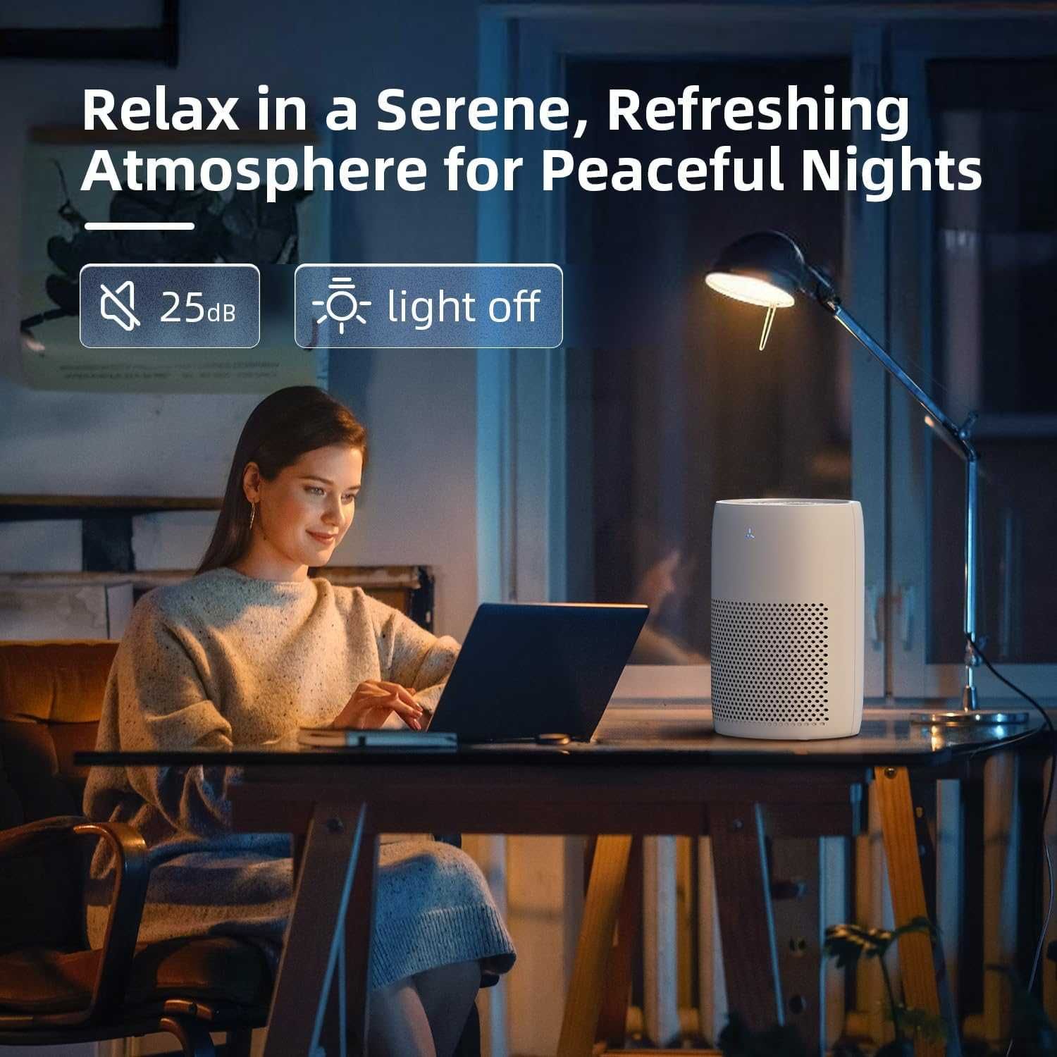 Пречиствател на въздух GOAMGE, CADR 170m/h, PM2.5 Smart Air 15-30 кв.м