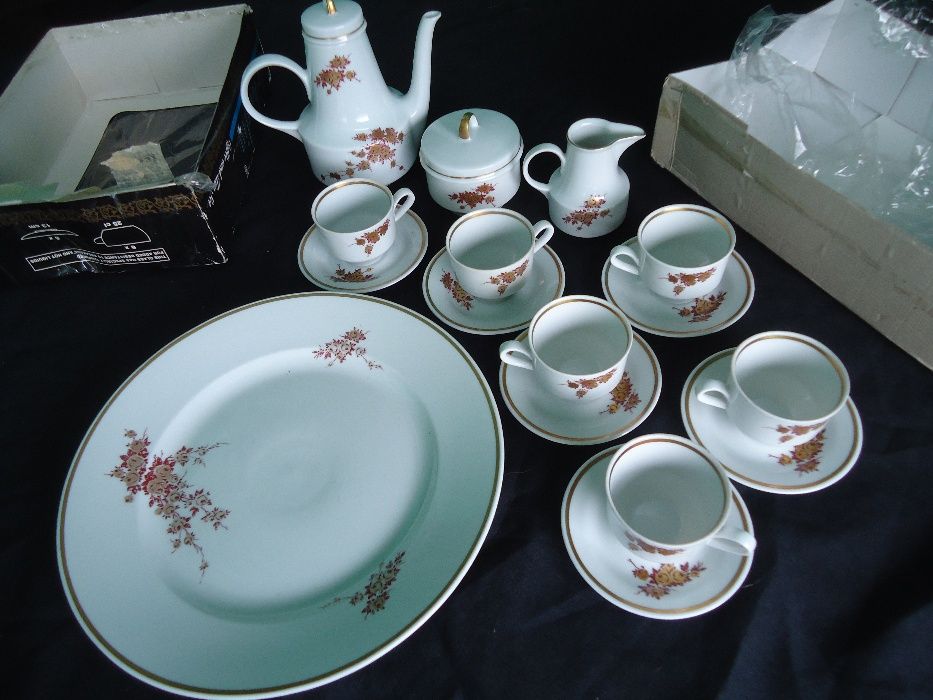 Раритет Made in GDR Кофейный сервиз из костяного фарфора 1980-х годов