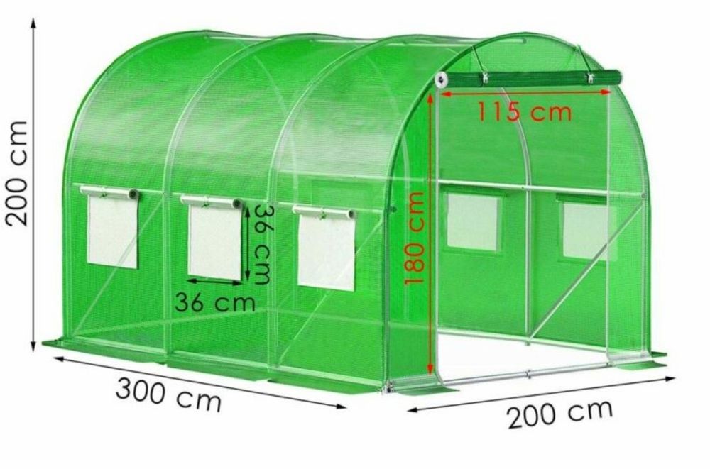 SERA De GRĂDINA tip tunel cu cadru metalic 6 mp NOUĂ - 370 Lei