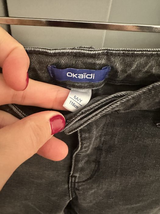 Сиви дънки чарлстон -Okaidi, размер 116 см