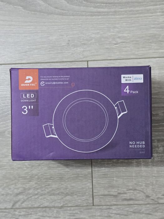 Spoturi LED inteligente DUSKTEC noi, RGB, control Alexa, set 4 bucăți