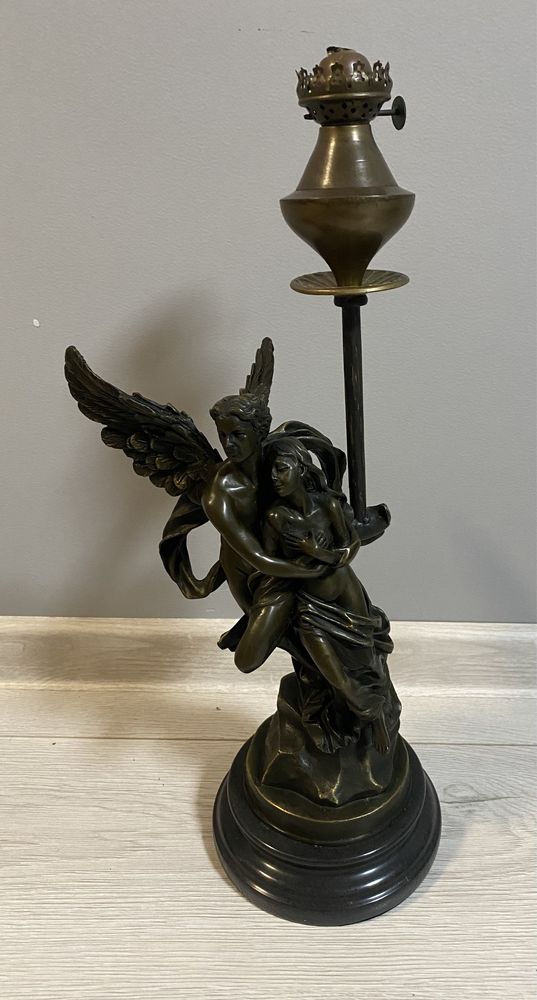 Statuieta bronz(lampa cu ulei) semnata Jean Didier Debut 1824-1893