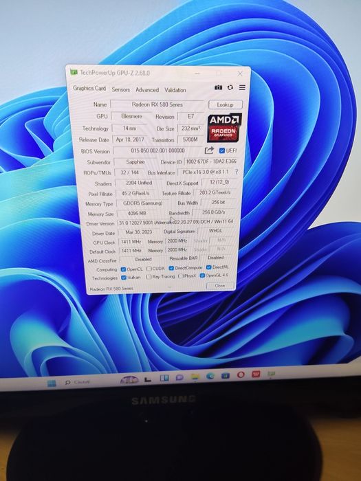 Unitate calculator +monitor led AMD ryzen 5 3400g ,16 GB RAM ssd 512 g