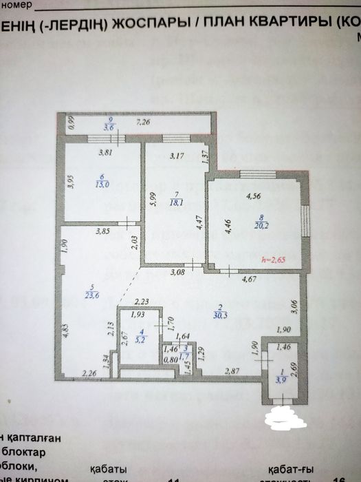 3х комнатная квартира