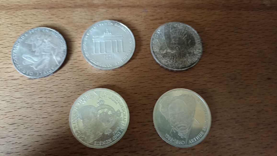 Vând 5 monede argint 10 mărci