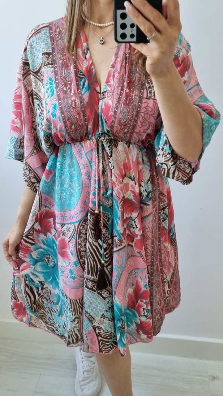 Rochie mătase indiană, imprimeuri disponibile