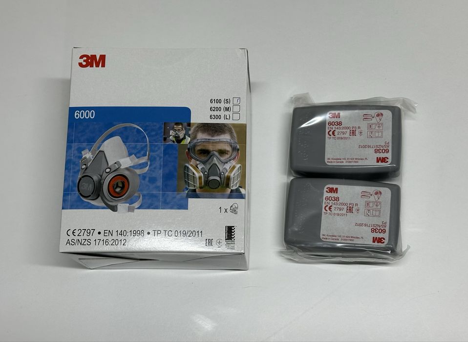 Masca Protectie Reutilizabila 3M Model 6100 Marimea S Filtre 6038 P3R