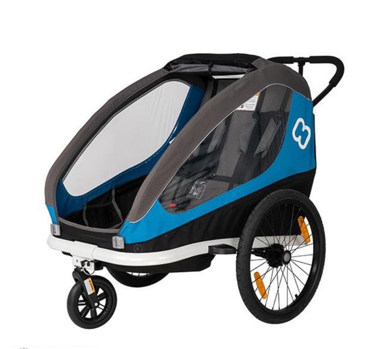 Remorca-carucior bicicleta Hamax Traveller pentru 2 copii, Nou!