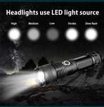 Lanterna Super Bright led XHP P50 (20W și 3000 Lumeni) OFERTA!