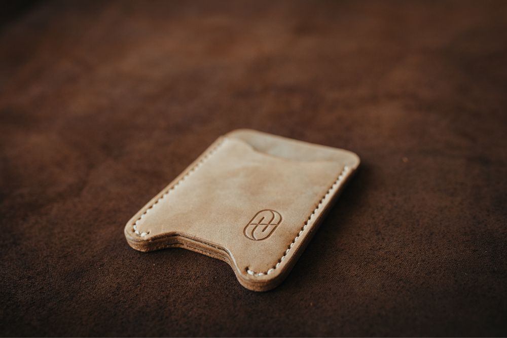 Portofel - Cardholder din piele naturala handmade