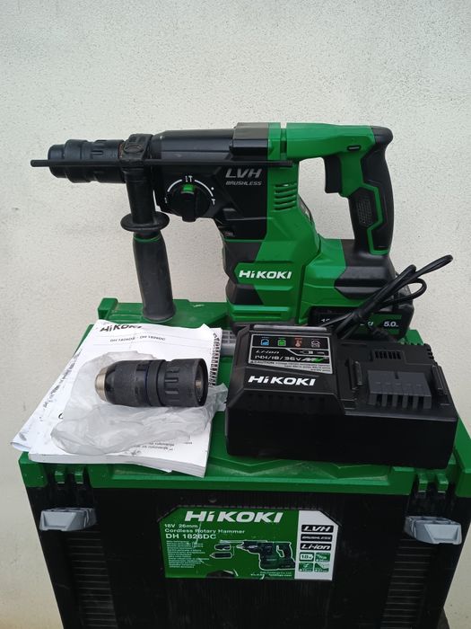 Rotopercutor hikoki dh 1826dc ,baterie,cutie,încărcător + mandrina sta