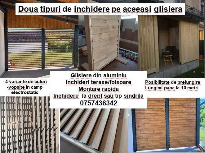 Glisiere aluminiu pentru terase