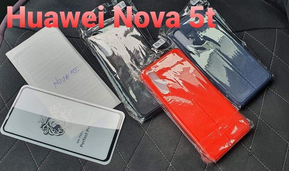 Huawei Nova 5t Folie sticla si husa