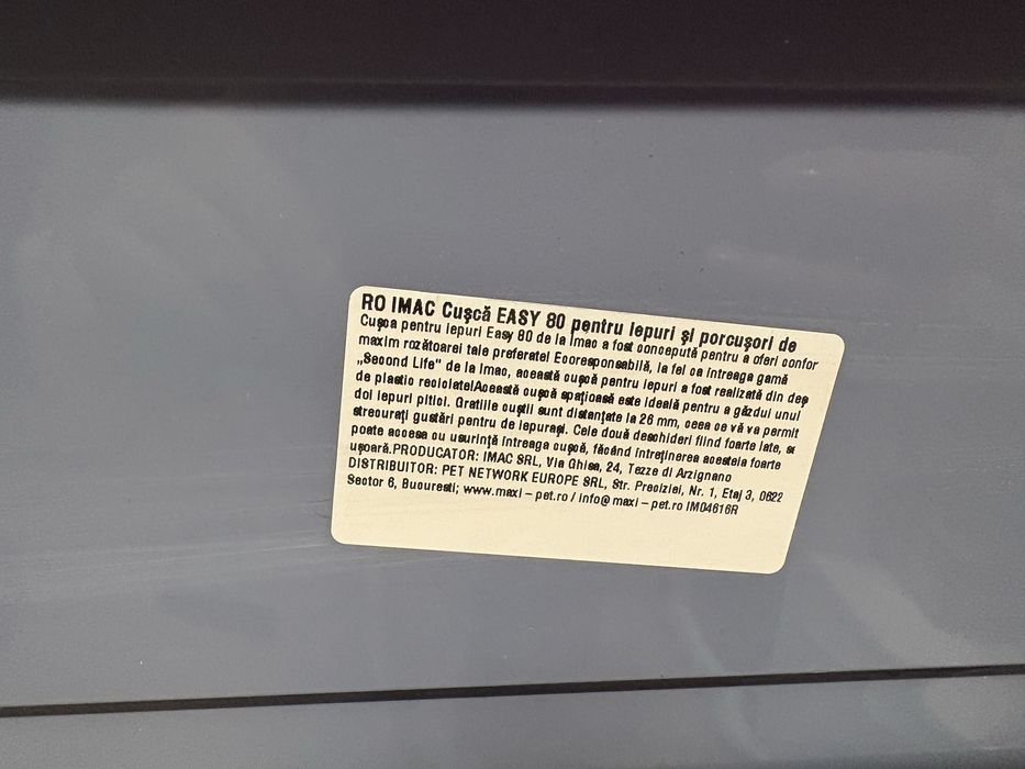 Cusca Easy 80 pentru rozatoare, 80x48,5x42cm