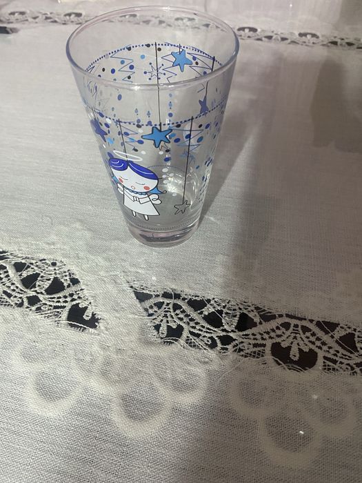 Новогодний стакан стеклянный