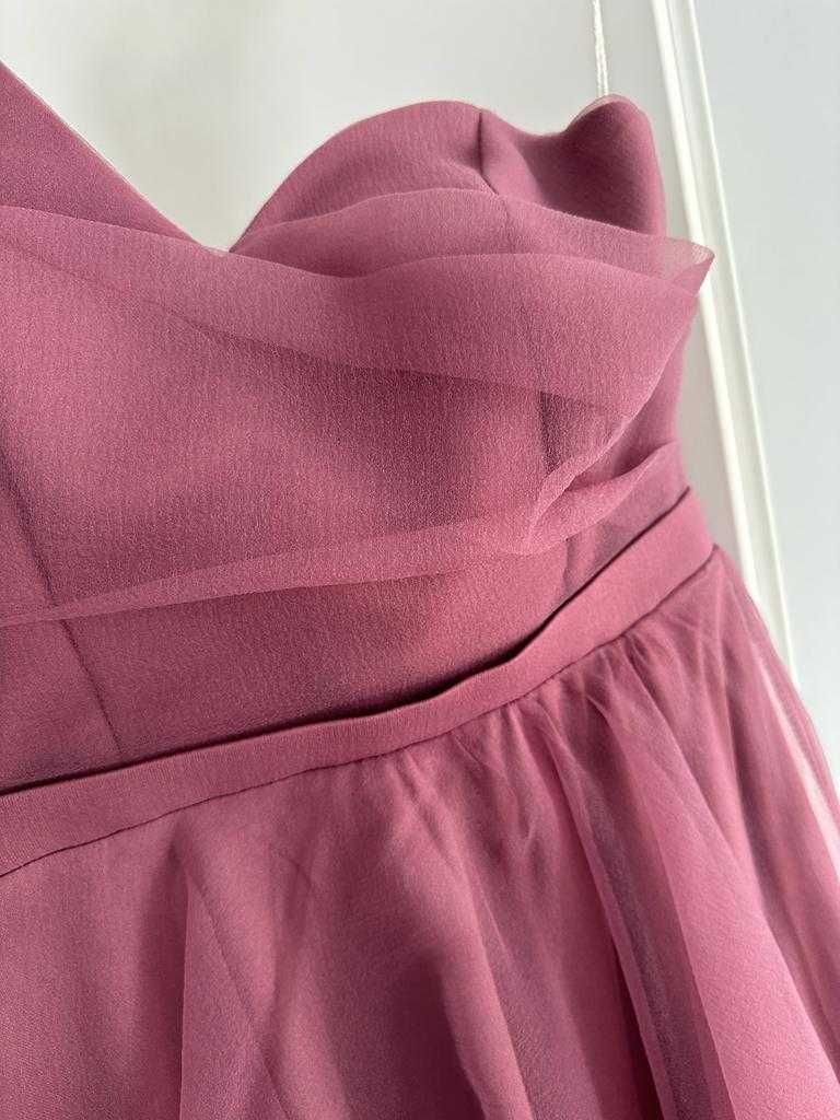 Rochie de eveniment roz pudrat