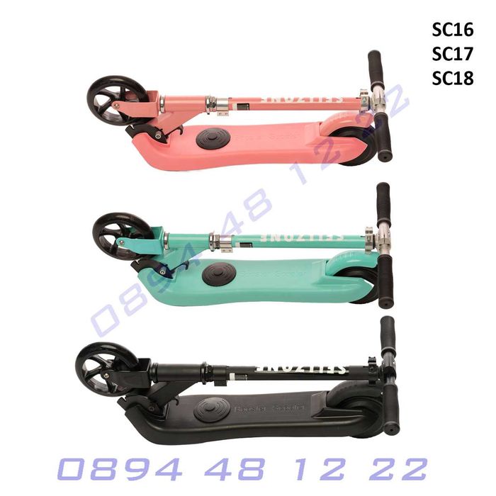 Мини детски електрически скутер ел Тротинетка деца лека цветна здрава