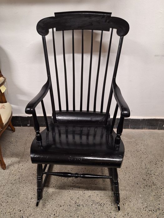 Античен Американски люлеещ стол Boston Rocker