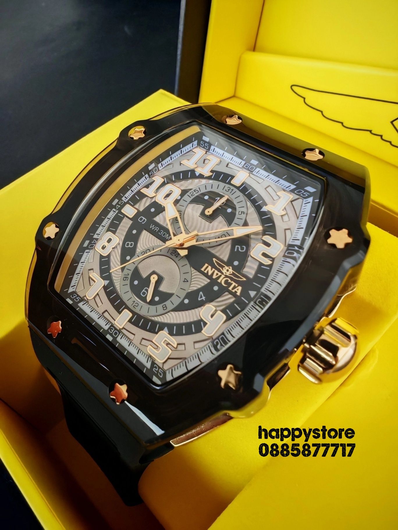 INVICTA Cyclone black 49 mm, Инвикта нов ръчен часовник