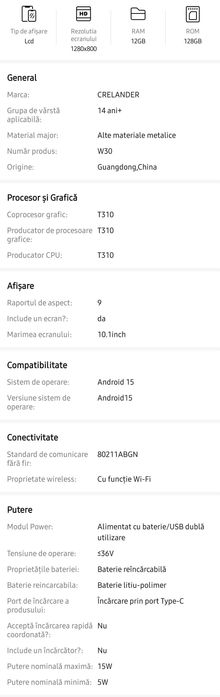 Pachet complet: Tableta 10.1", 12GB/128GB, Husa+Tastatura+Mouse+Pen+..