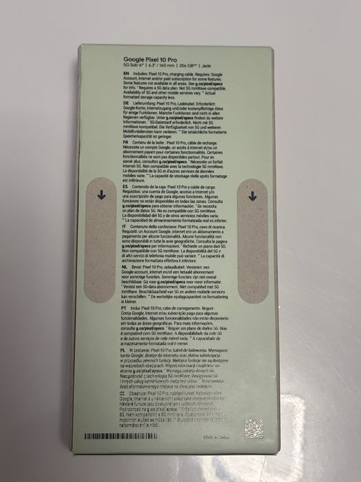 Vand google pixel 10 pro jade