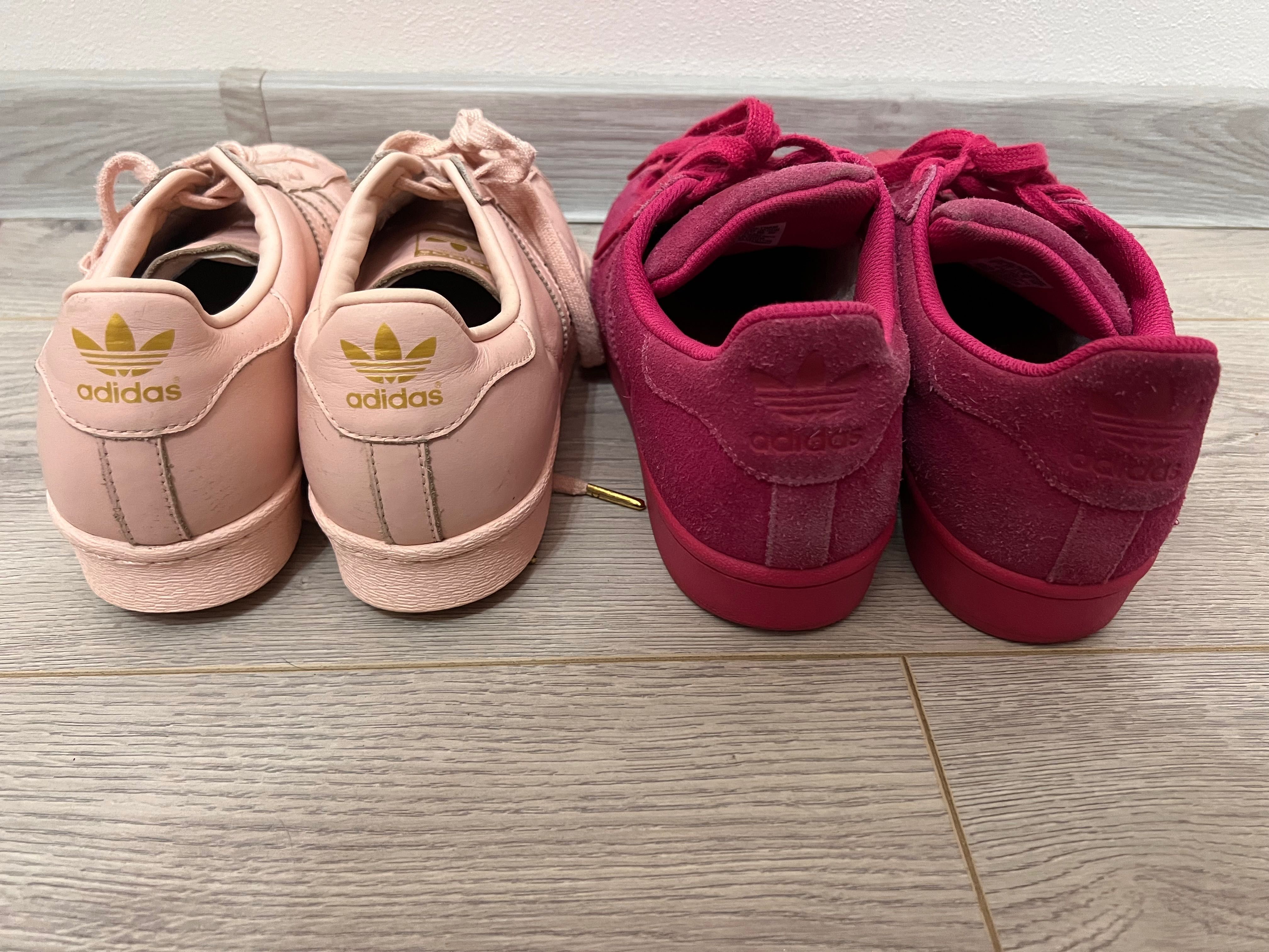 Adidas Superstar roz si roz deschis