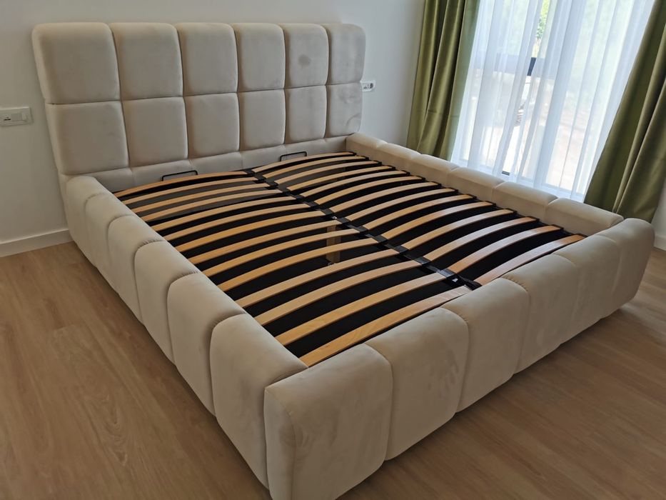 Paturi tapițate la comandă – Calitate Premium + Spațiu de depozitare