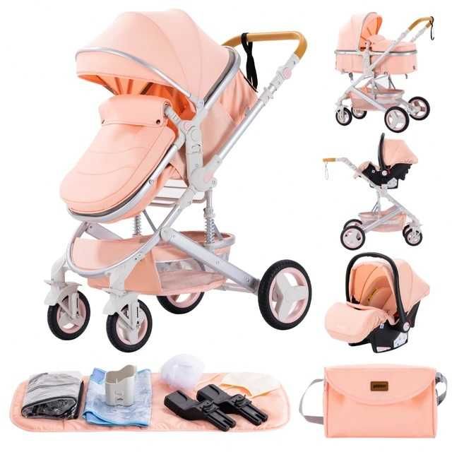 NOU Carucior bebe 3 in 1 bebelus landou copii pliabil smart + CADOU
