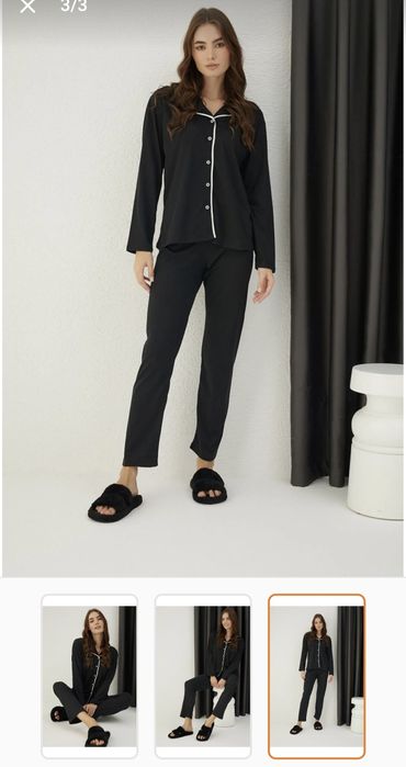 Дамска пижама с копчета