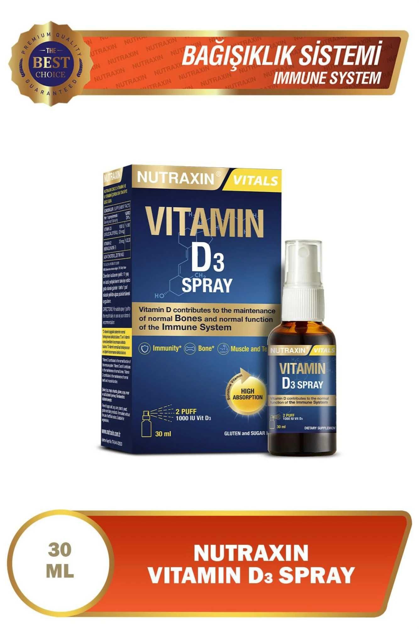 Nutraxin Vitamin D3 500IU, 30ml