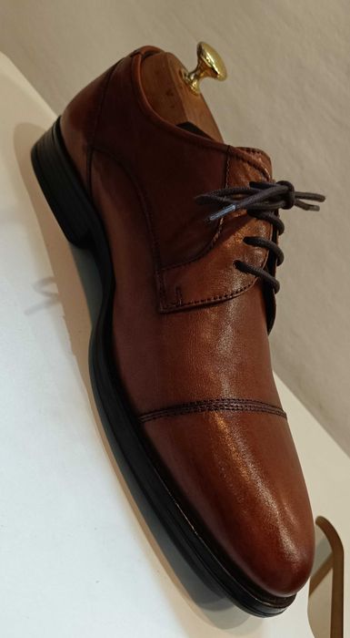 Pantofi derby 42 cap toe premiun John Westbury piele naturala moale
