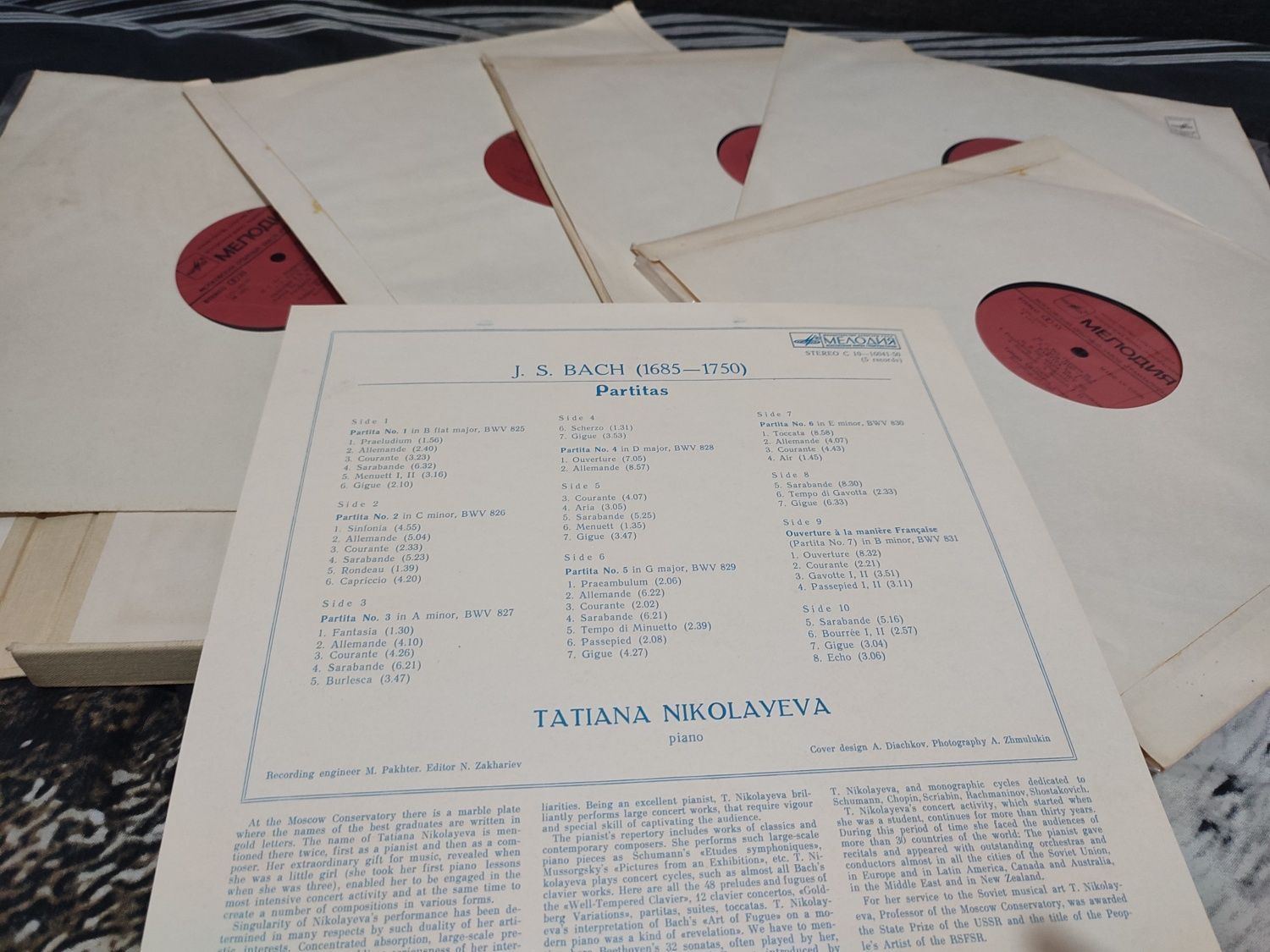 Set rar vinyl Tatiana Nikolayeva USSR 1981 pentru colectionari