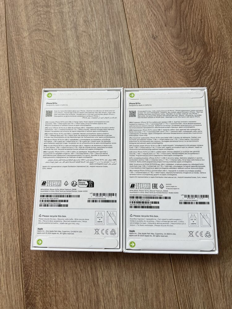 Запечатани! Iphone 16 PRO 256gb Natural / White Titanium / ЧИСТО НОВИ!