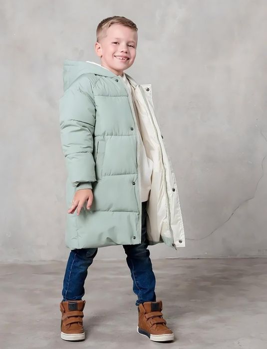 Детский пуховик куртка 4-9 лет детская для мальчиков и девочек зимний