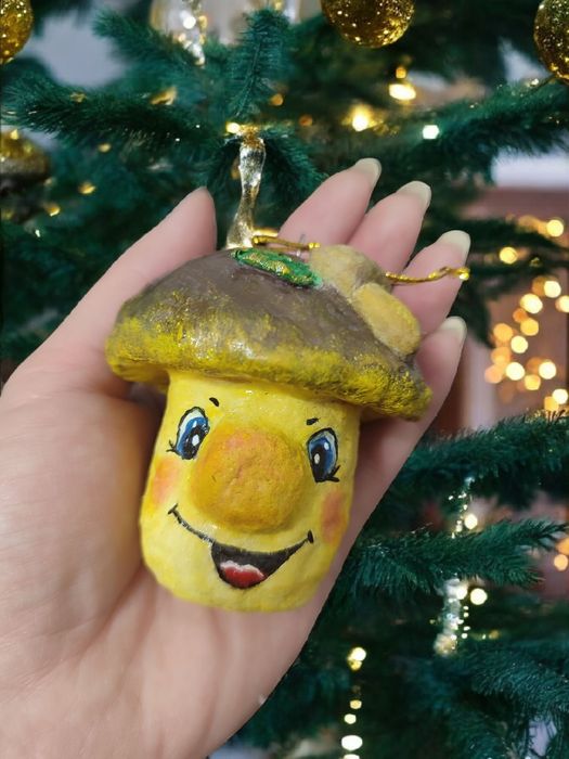 Ватная игрушка на ёлку