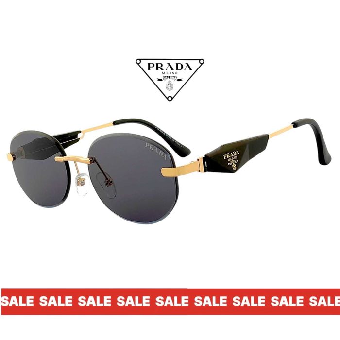Prada 2026 Луксозни дамски слънчеви очила – ромбоидна кръгла рамка