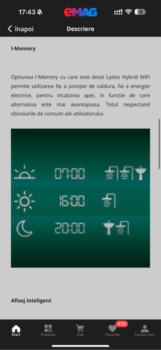 Boiler electric cu pompa căldura garantie Ariston Hybr wifi 100L 1200w