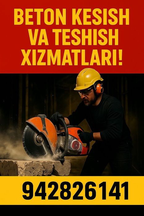 Бетон кесиш Beton kesish Бетона рез Алмазни бур Beton teshish xizmatla