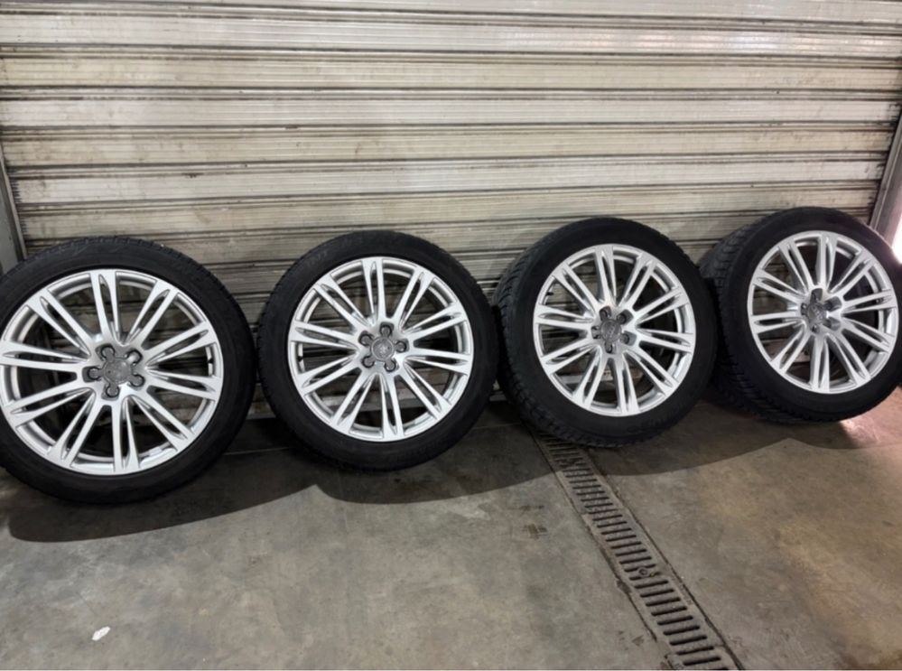 4бр оригинални 20 ки Ауди Audi А8 5х112 ет37 9ж  с зимни гуми 255/45