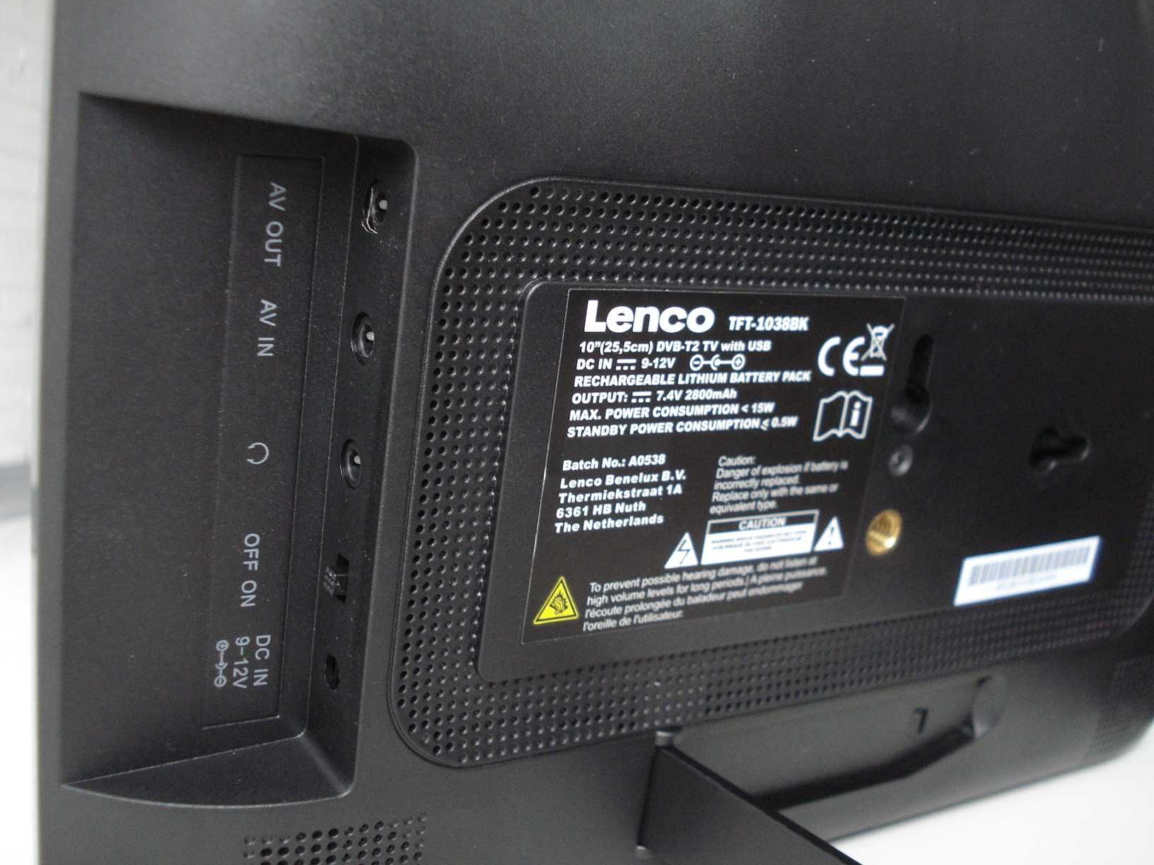 Televizor Lenco TFT-1038BK 10" LED progr gratuite nu Sony Samsung LG